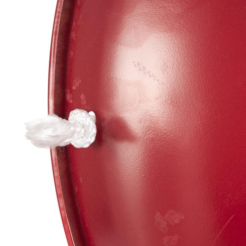 Slippery Racer ProDisc 26 Inch Heavy Duty Aluminum Iron Alloy Metal Kids Winter Saucer Snow Sled with Dual Riveted Soft Grip Rope Handles (RED)