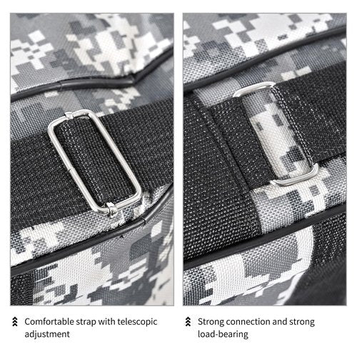 LEOFISHING Portable 3 Layers Fishing Pole Bag Durable Oxford Folding Fishing Rod Reel Carry Case Tackle Storage Bag Case Waterproof Camouflage Travel Fishing Carrier (Yellow Camouflage, 150cm/59in)