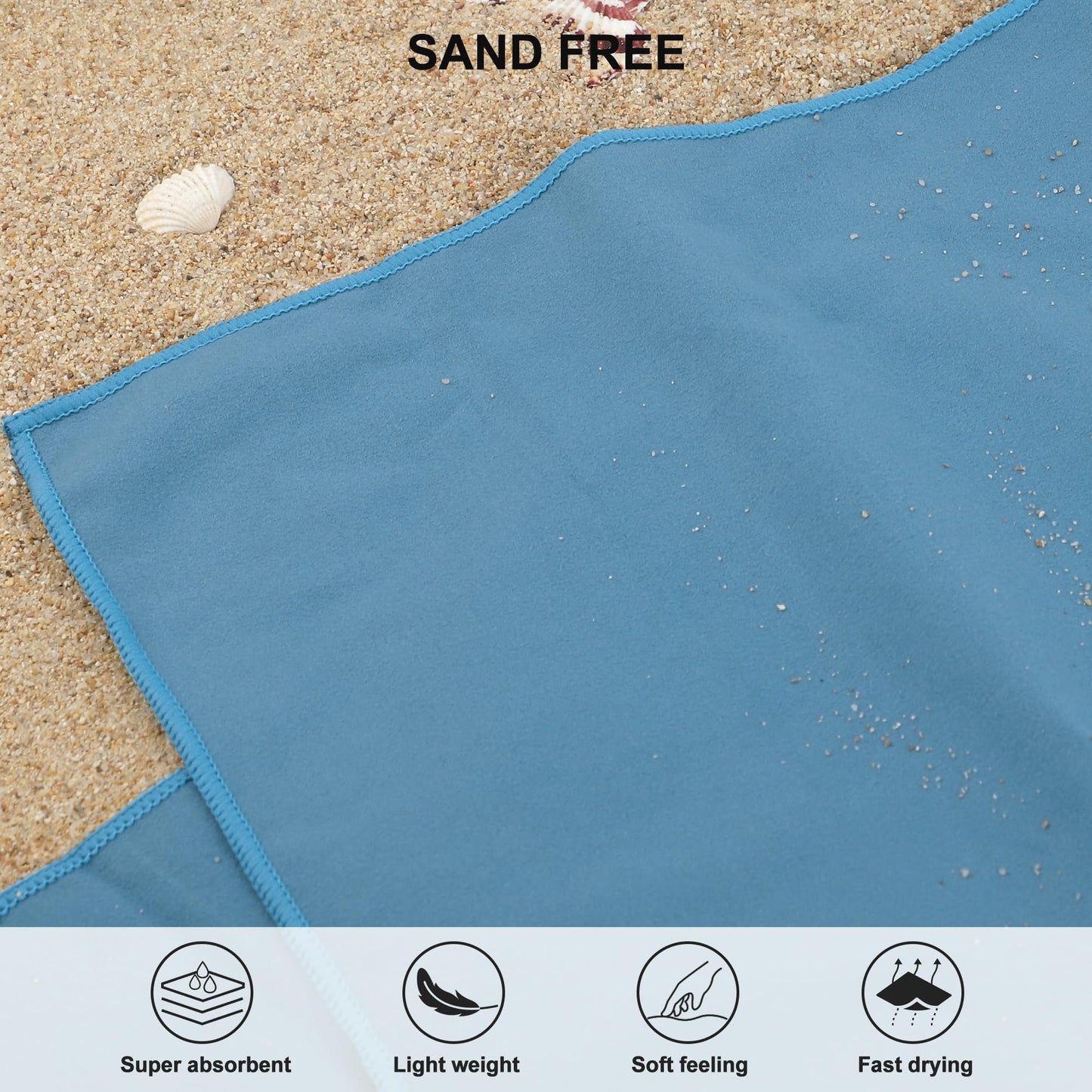 Rainleaf Microfiber Towel Perfect Travel & Gym & Camping Towel. Quick Dry - Super Absorbent - Ultra Compact - Lightweight. Suitable for Trip, Beach, Shower, Backpacking, Pool