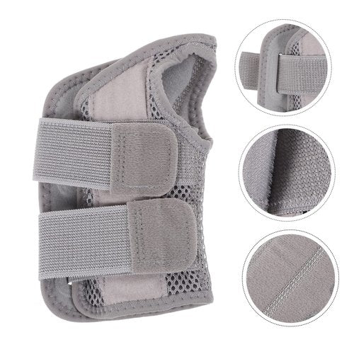 PartyKindom 1Pc Wrist Brace Support Strap for Sports Ergonomic Design for Basketball Lightweight Elastic for Men and Women Right Hand Grey