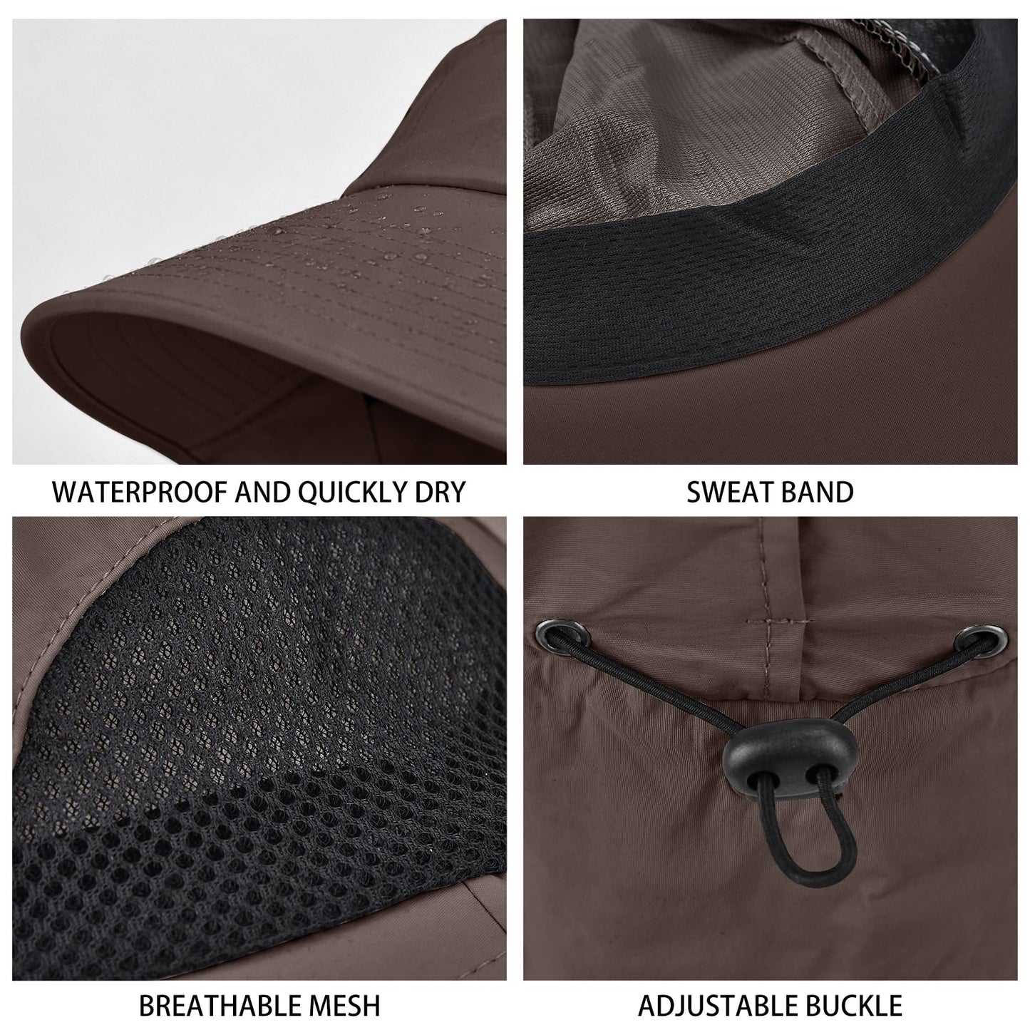 Sun Hat for Men Women with Neck Flap,UPF 50+ UV Protective Hiking Fishing Hats,Wide Brim Sun Hat for Women&Men