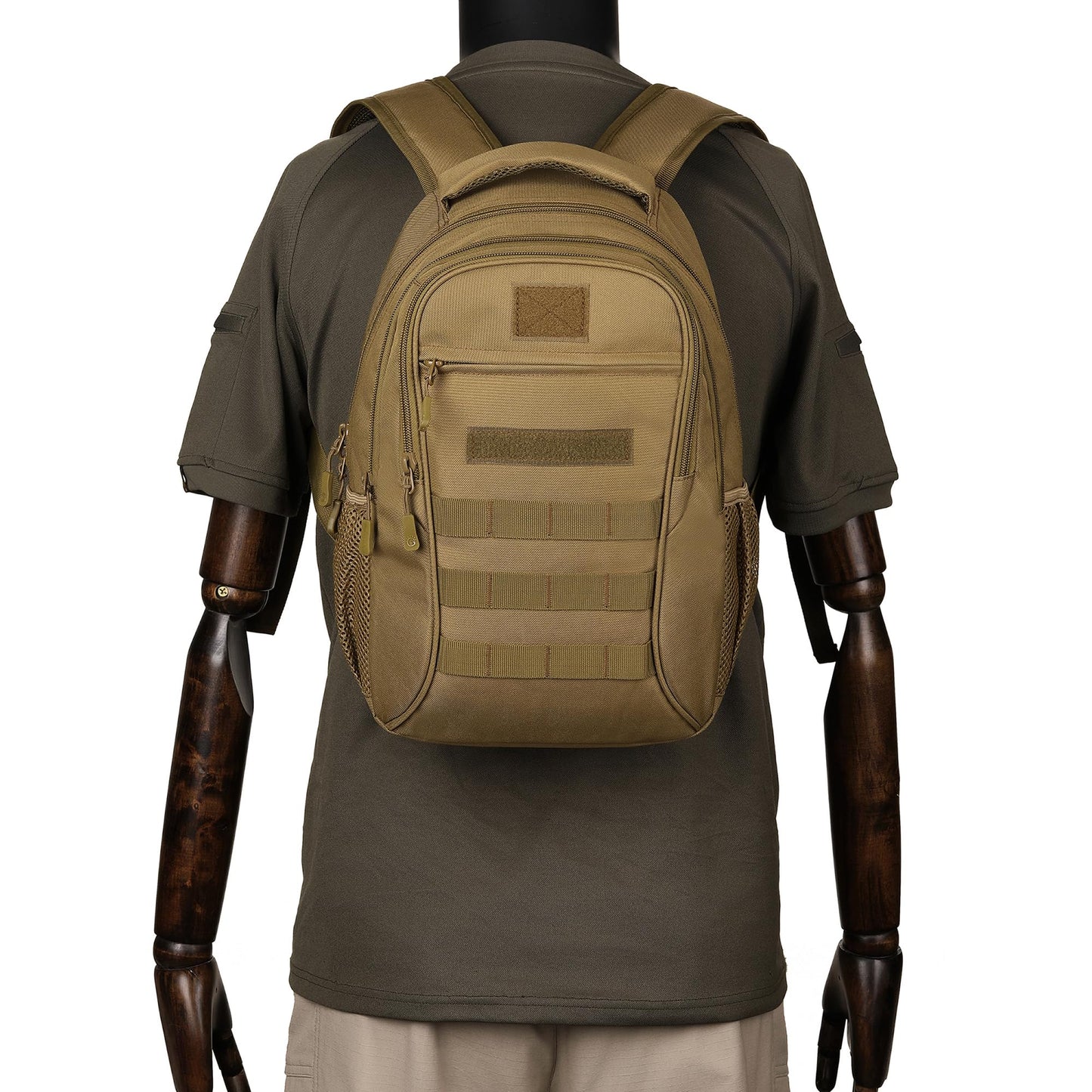 CREATOR Military Tactical Backpack for Men Mini Daypack Small Tactical Assault Bag for Hunting Camping Trekking (Black-15L)
