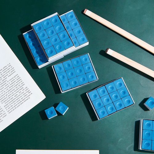 Junkin Pool Chalk Cubes Billiard Cue Pool Stick Chalk Table Accessories for Clubs Bars Home(Blue,72 Pcs)