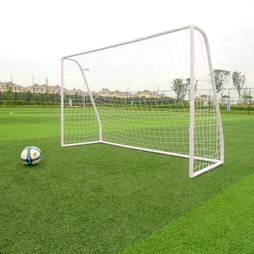 Portable Soccer Goal, 8 Feet, PVC Frame with Net, White