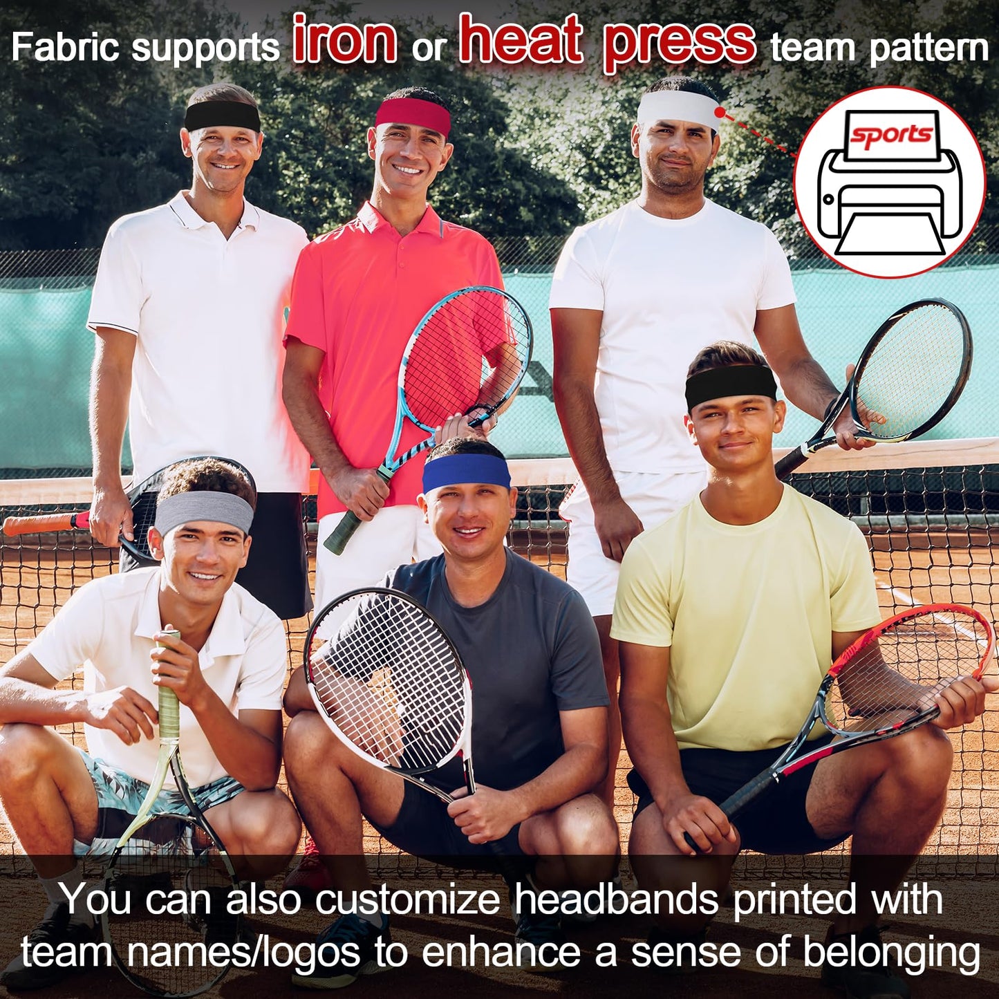 10 PCS Headbands for Women - Fashion Non Slip Cotton Headbands for Women and Men Perfect for Sports and Outdoor Activities in Summer,Including Running, Yoga, Cycling, Gym Workouts