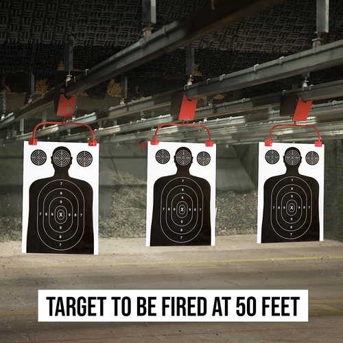 50 Pack Paper Shooting Target for Gun Range, Target Practice- (Industry Standard Size 17 X 25 inch) Silhouette Paper for Handguns, Rifles, Pistols, Airguns, BB Gun, Pellet Gun, Crossbow, Arrow