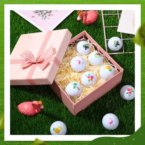 Civaner 12 Pcs Hawaii Golf Balls Gift Set Tropical Collection Golf Accessories Novelty Funny Golfer Birthday Gifts for Men Women Coworkers Employee Golfers Lovers