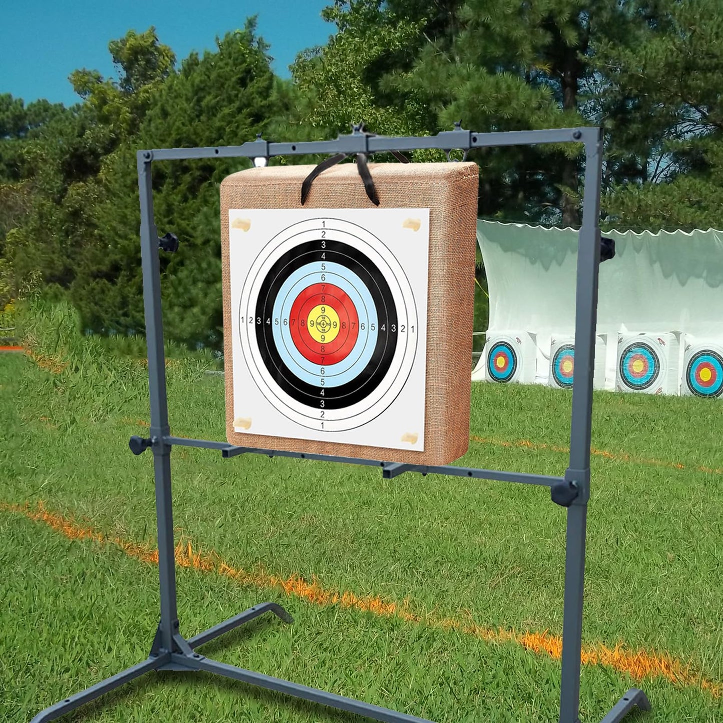 Archery Target Shooting Targets Bow Targets - Straw Target Practice Archery Backstop Archery Targets for Backyard for Compound Bow & Recurve Shooting Practice Outdoors17.7×17.7×2.4 in