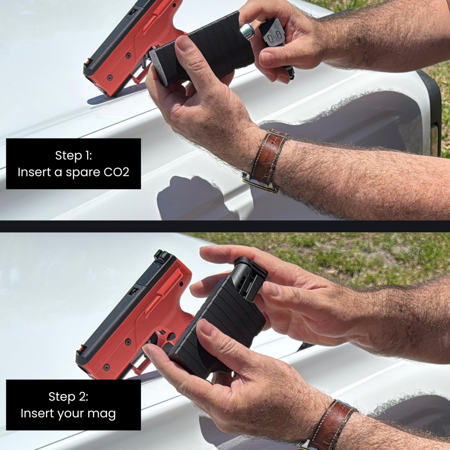Clip & Carry Mag Cover & Projectile Protector Compatible with The Byrna CL Compact Magazines (Mag Cover Plus)