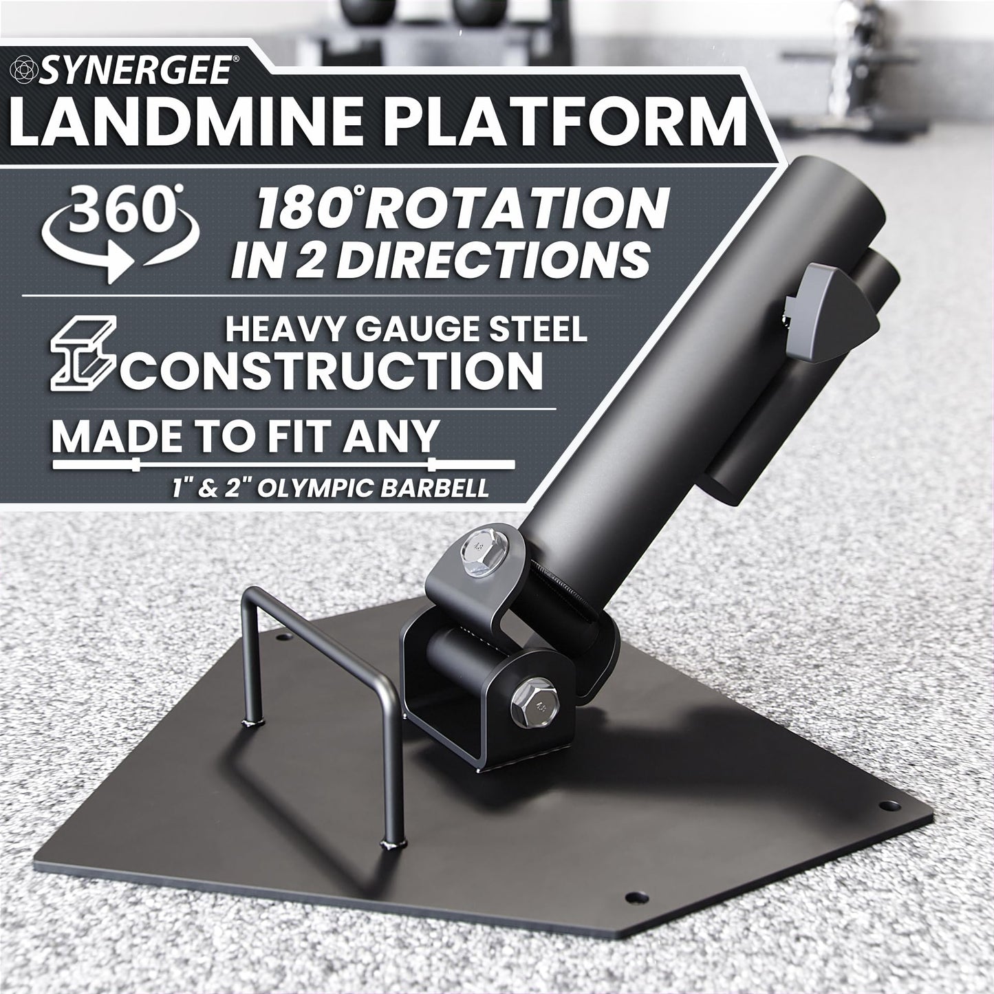 Synergee Landmine T Bar Row – Platform for 1" and 2" Barbells