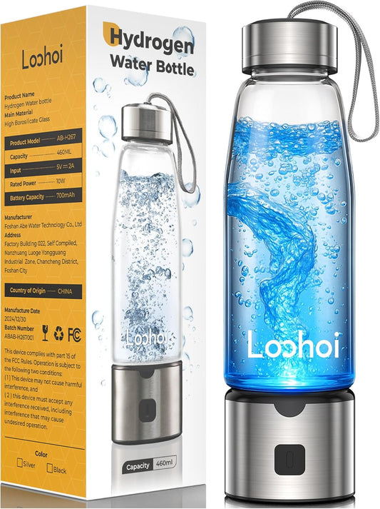 Hydrogen Water Bottle-2025 New Upgraded Hydrogen Water Generator with SPE/PEM Tech,16 OZ Portable Hydrogenated Rich Water Cup Hydro Machine,Health Gift for Home & Family