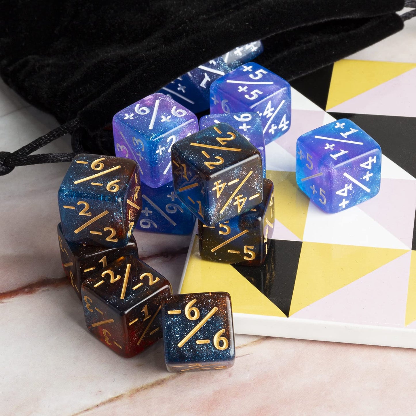 24 Pieces MTG Counter Dice Plus 1 Magic Counters +1/+1 Buff Dice Set Life Tokens Commander Deck for TCG MTG Cards Accessories
