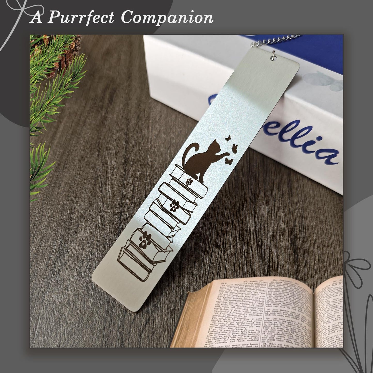Cat Bookmark, Metal Bookmark, Cute Kitten Book Marks for Reading Women, Kids, Men, Book Lovers, Friends - Durable & Rustproof Book Accessories, Cat Lovers Gift (Birthday, Christmas, Graduation Gifts)