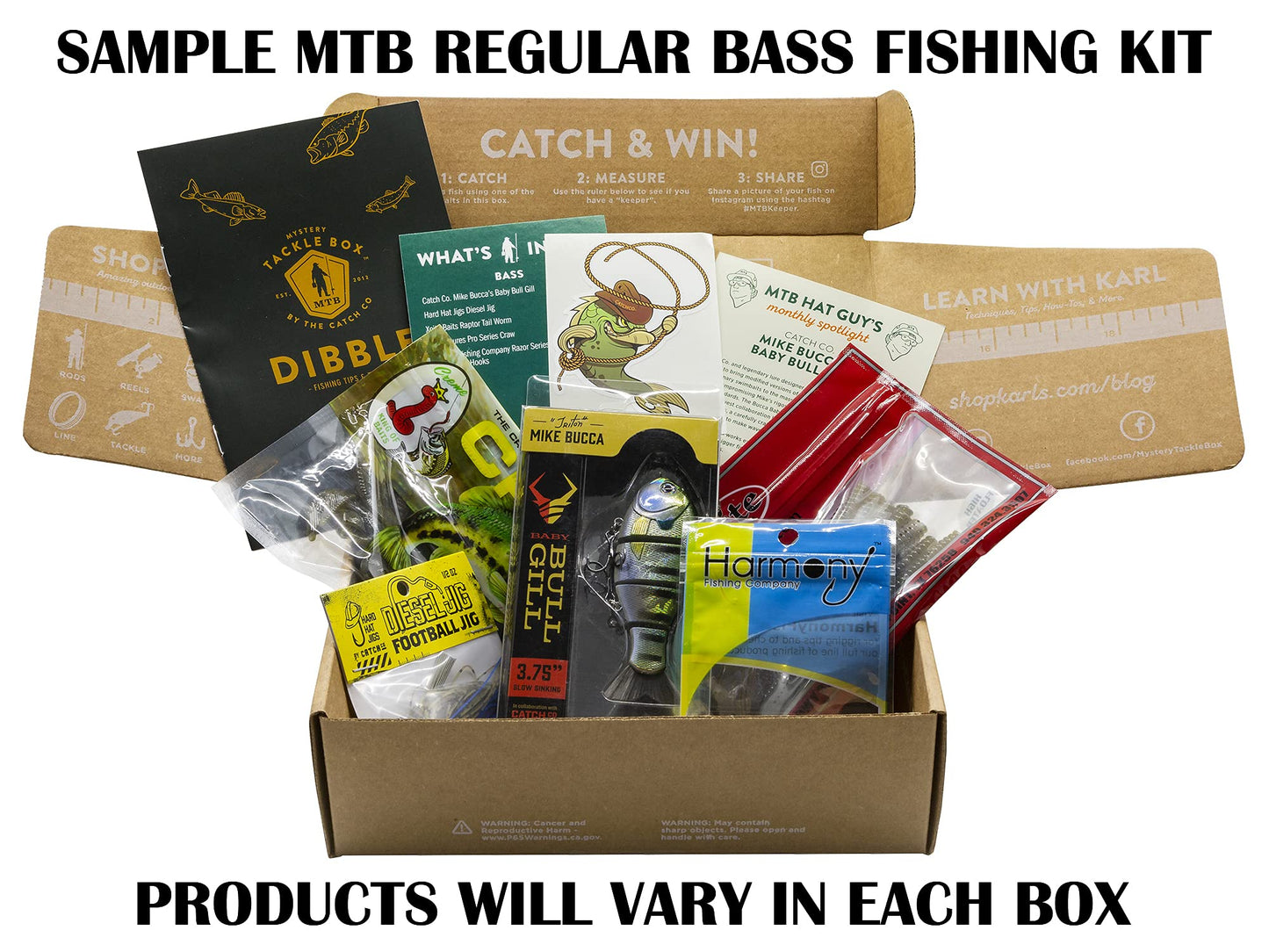 Catch Co Mystery Tackle Box Binge 4-Pack Bass Fishing Bundle