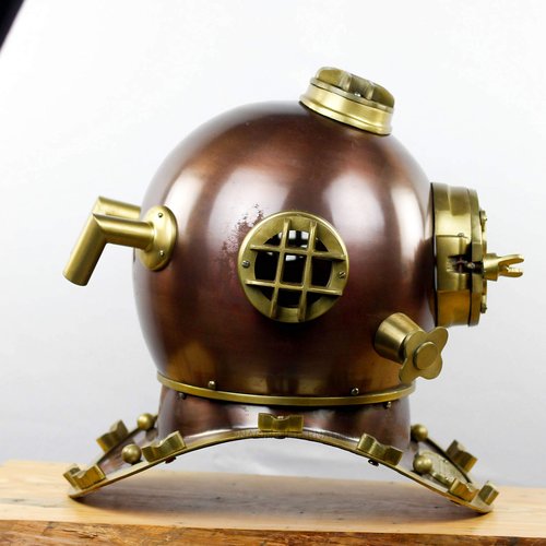 6" Scuba Diving Nautical Helmet | Maritime Ship's Decorative Helmet | Nagina International (6 Inches, Scutter Brown)
