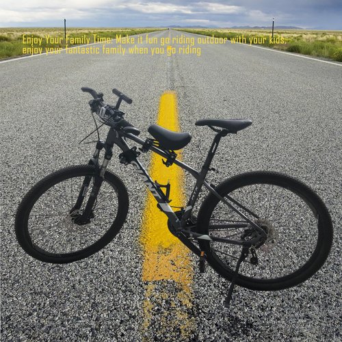 NELOMO Front Mounted Bicycle Seats for Children Kids Handlebars Foot Pedals Set Mountain Bike Child Seat Kids Bike Seat Suitable for MTB and City Bicycles