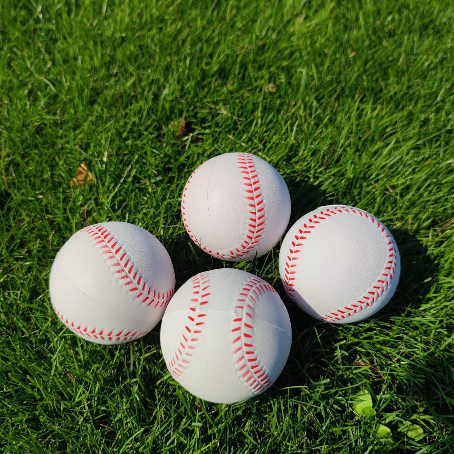 INTOWIND 12 Pack Foam Baseballs Softballs Foam Training Ball for Kids Beginners, 9 inch Practice Baseballs Tballs, Safe Throwing, Catching and Batting Practice