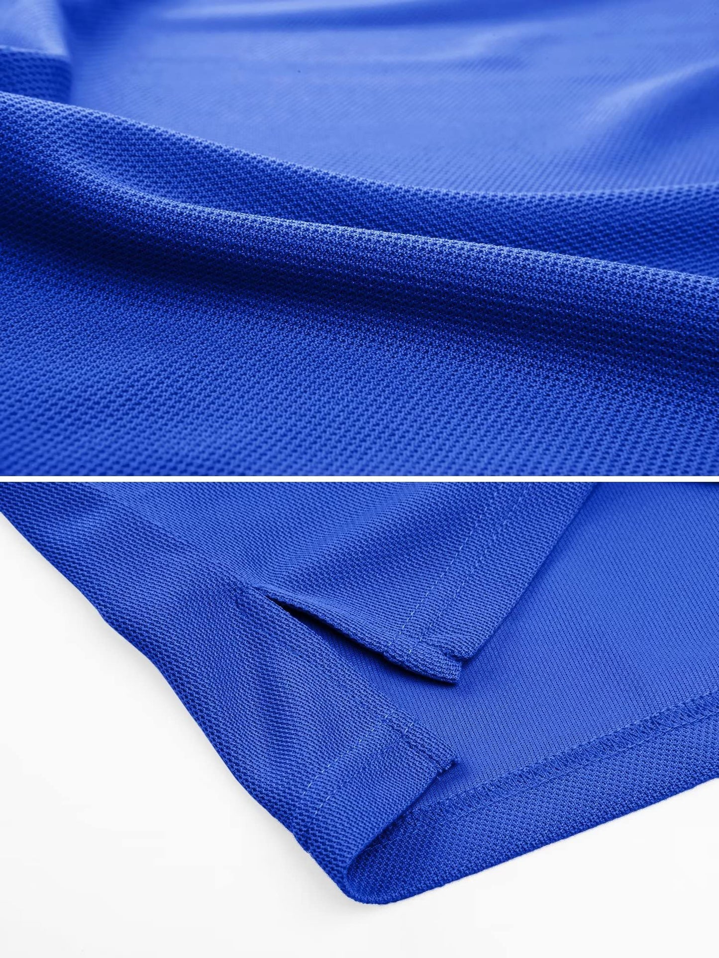MAGCOMSEN Work Polo Shirts for Men Golf T-Shirts Quick Dry Shirts Summer Shirts Golf Polo Shirts for Men Blue XL