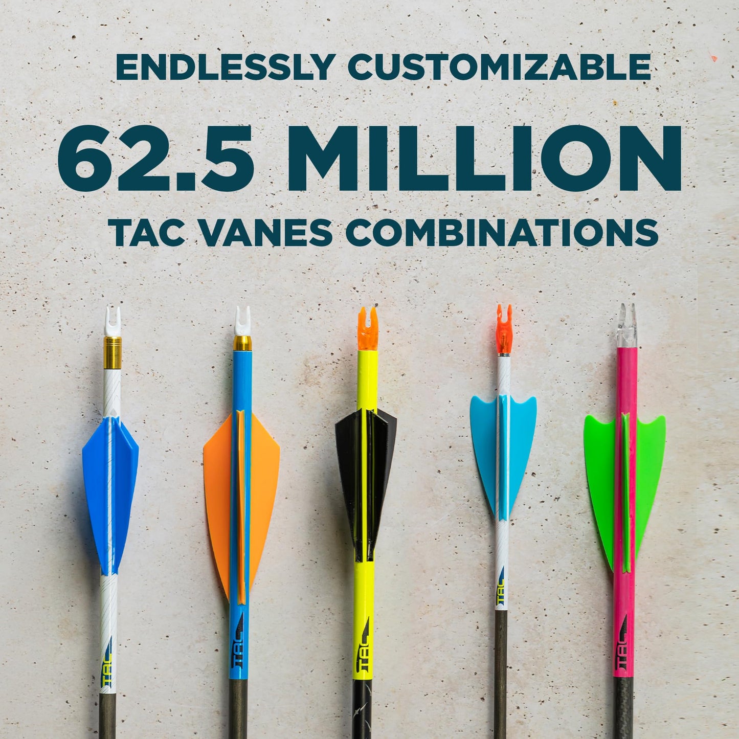 TAC Vanes 2" Driver Arrow Vanes | Archery Fletching for Compound & Crossbow | Durable, Lightweight, High Accuracy, Red 36 Pack