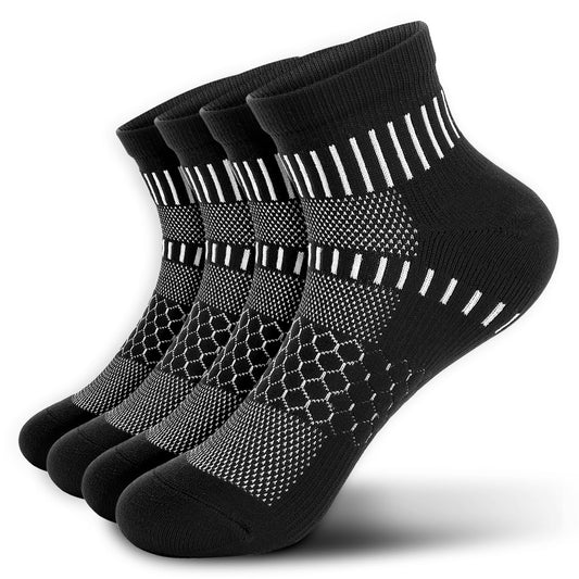 IRAMY Ankle Compression Socks for Women Men Coolmax Moisture Wicking Running Socks Plantar Fasciitis Relief 2 Pairs