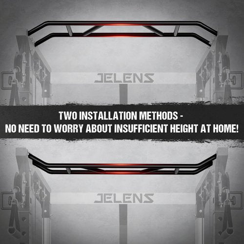 JELENS Power Cage, 2000LBS Multi-Function C21 Power Rack with Dual Pulley Cable Crossover System, All-in-One Squat Rack with More Training Attachments