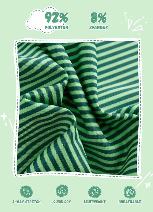 Willit Boys' Polo Shirt Striped Youth Kids Golf Shirts Quick Dry Athletic School Golf Polos Short Sleeve Green Stripe M