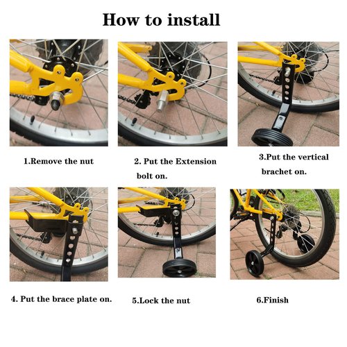 Mehome Axle Extenders for traiing Wheels,Stabiliser Extension Bolts for 12,14,16,18,20,22,24inch Kids Bike/Mountain Bike