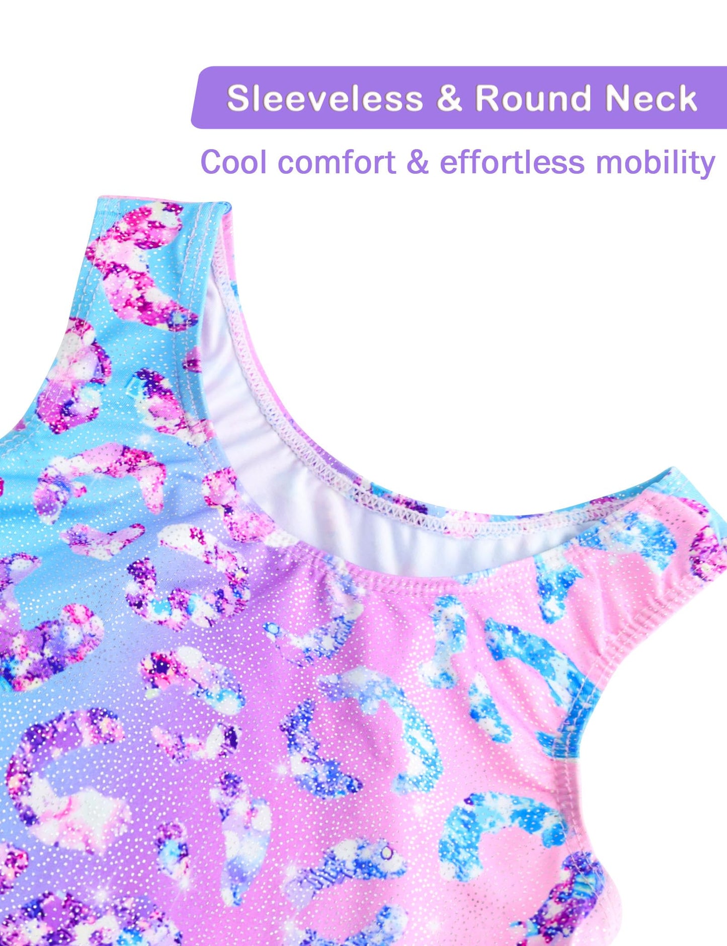 Kirinkylin Gymnastics Leotards for Girls with Shorts Girls Gymnastics Leotards Kids Leotards Gymnastics 4t 5t 6-7 8-10 10-12 Years