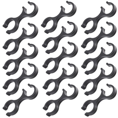 SquEqu 15 Pack Trekking Poles Clips Hiking Pole Clamps Connector Holder Organizer for Hiking Sticks Aluminum Ski Poles Walking Sticks Backpack Travel Trip Keep Poles Together Storage Stay in Place