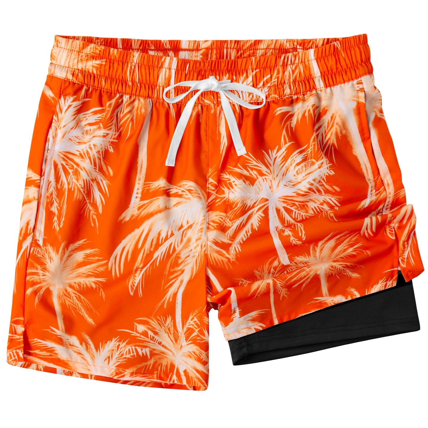 Men's Swim Trunks，Mesh Lining Quick Dry with Pockets Beach Shorts Hawaiian