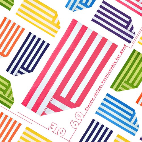 Exclusivo Mezcla 4 Pack Beach Towels, Large Microfiber Striped Beach Bath Pool Towel Set for Kids and Adults, Lightweight and Absorbent, 30x60 Inches, Blue/Green/Yellow/Pink