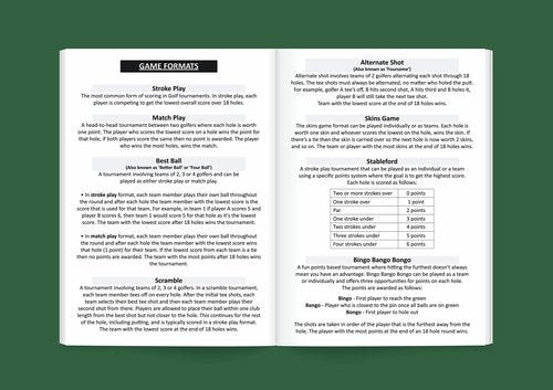 Golf Log Pocket Notebook - Progress Tracker, 50 Detailed Rounds, Yardage Section, Golf Terminology & Game Formats