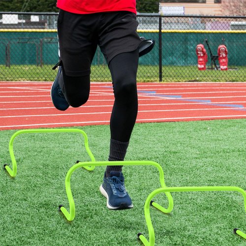 Wettarn 12 Pcs 9" Speed Training Agility Hurdles for Athletes Reliable Training Hurdle Plyometric All Purpose Practice Equipment for Soccer Basketball Football(Green)