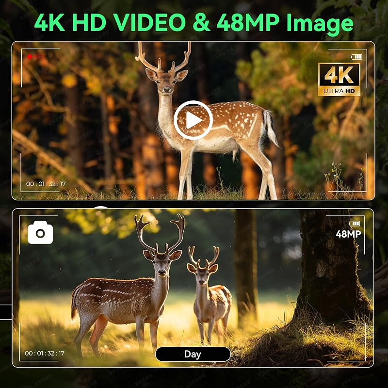Night Vision Goggles for Adults - 4K Video, 12X Zoom, 9-Level IR, 32GB Card
