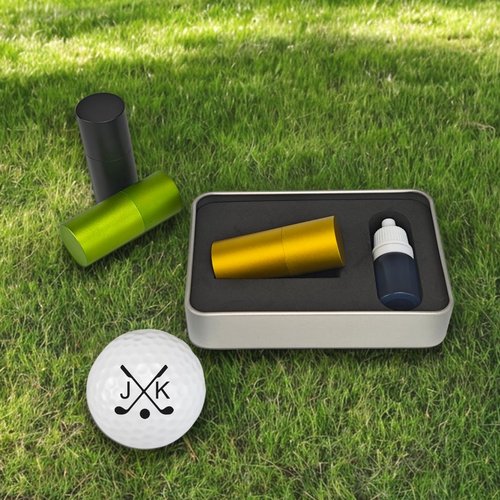 Srmgieenly Custom Golf Ball Stamp Gift Set – Personalized Marker with Refillable Ink, Color Box & Pouch – Summer Golf Essentials – Great Gift for Men, Women, Father's Day & Christmas 2025