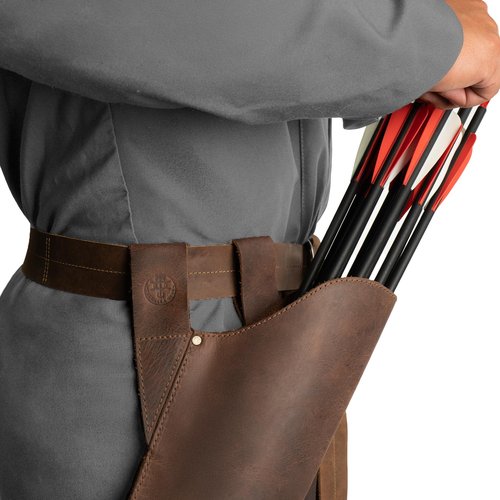 Leather Hip Quiver for Arrows, Hunting Quiver Arrow Holder, Archery Quivers Holder, Best Compound Bow Arrow Quiver for Recurve Bow, Youth Adult Back Quiver, Durable Design for Archery Crossbow Quiver