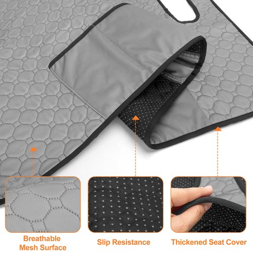 Golf Cart Seat Covers, Universal Golf Cart Seat Towel Blanket with 4 Front Pockets & Nonskid Bottom Fits for EZGO, Yamaha, Club Car and More 2 Person Seats Golf Carts