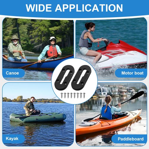 RPBKE Kayak Track, Kayak Track Mount, Kayak Low Profile Track, Kayak Rail Track, Kayak Gear Track Accessories for Fishing Rod Holder, Cup Holder, Anchor Cleats, Paddle Holders (4 in, 4 Holes, 2 Pack)