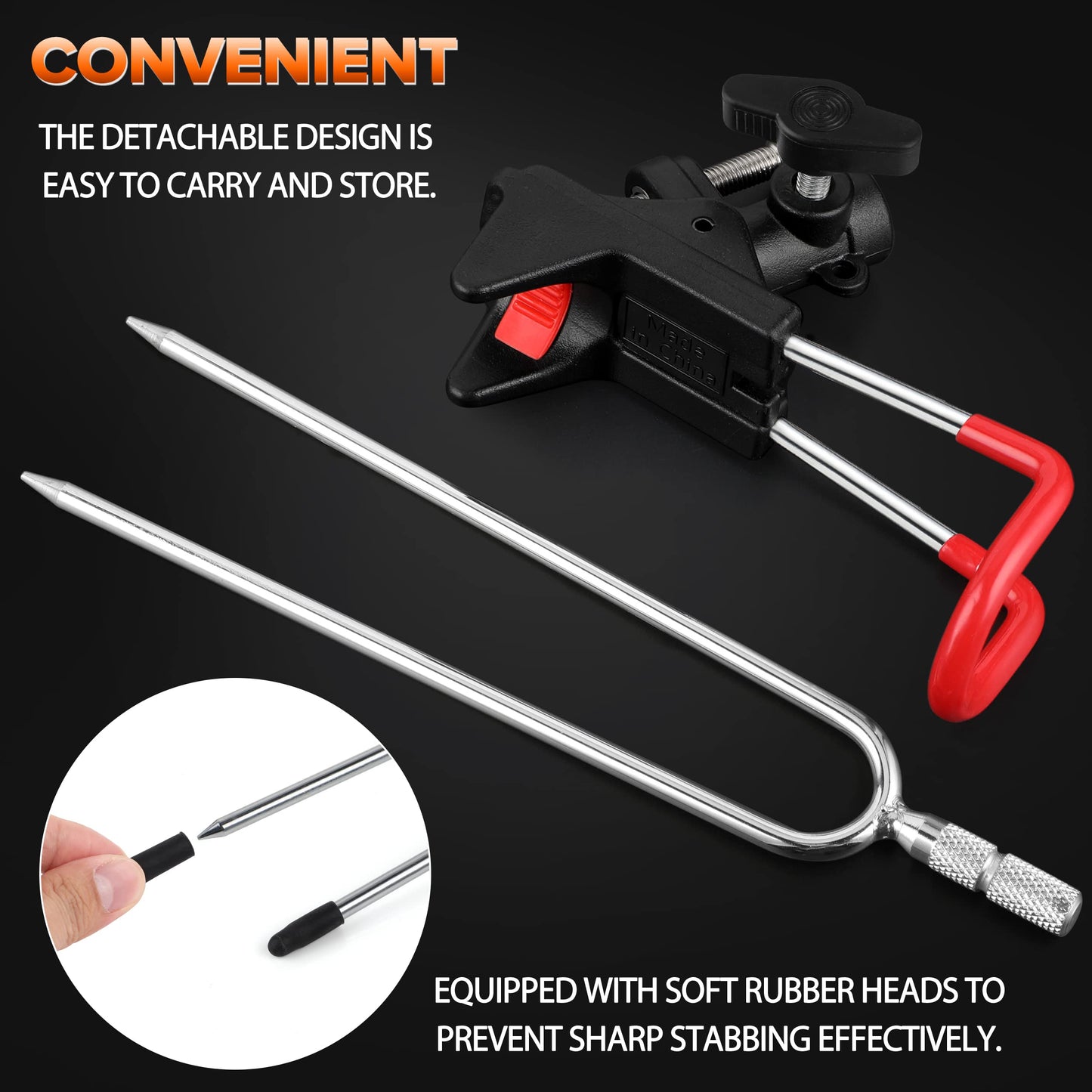 PLUSINNO Fishing Rod Holders for Bank - Upgraded Fishing Pole Holders for Ground, Beach, 360 Degree Adjustable Fishing Pole Stand Equipment, Gift for Men Father’s Day, Birthday Day