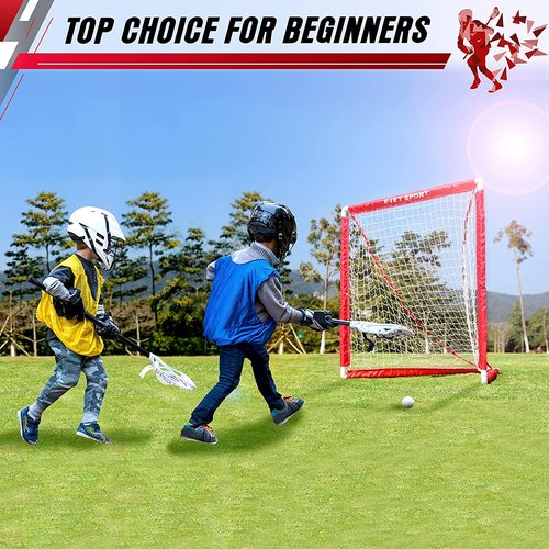 Lacrosse Goals for Youth & Kids Children Teens Backyard Training, Practice & Exercise, Set of 2