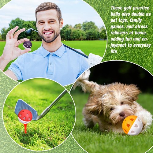 Simgoing 40 Pack Practice Golf Balls Bulk 42mm EVA Limited-Flight Golf Training Ball, High Visibility for Easy Tracking Hollow Airflow Limited Flight Balls for Home Backyard Indoor or Outdoor Unisex