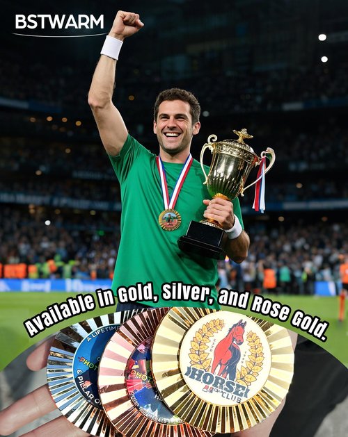 BSTWARM Custom Medals ??Design Your Own Personalized Award with Your Text, Logo, or Image (Gold)