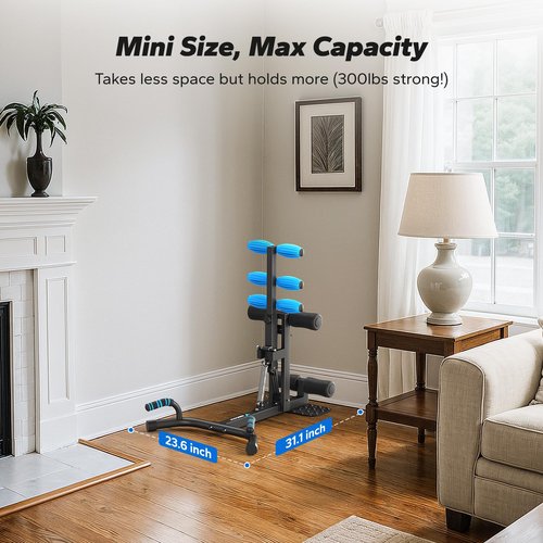 MERACH Deep Squat Machine for Women, Adjustable Glutes Trainer Machine, Core & Leg Exercise, Push Up Workout Equipment at Home Gym(Blue)