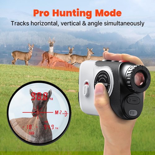 Bestsee Golf Laser Rangefinder with Slope, 1500Y Range Finder, 0.3s Flagpole Locking Vibration, 7X Magnification, Magnet Stripe, 85% Transmission Lens for Golfing/Hunting, Golf Accessories for Men