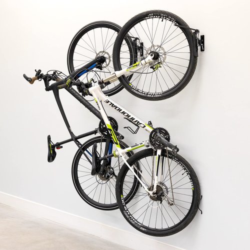 StoreYourBoard 2 Pack Swivel Bike Wall Mount, Bike Rack Garage Wall Mount W/Stopper, Swing 120 Degrees Design, Vertical Hanger Hook for Indoor, Bicycle Storage Rack, Space Saving, Holds 50 lbs