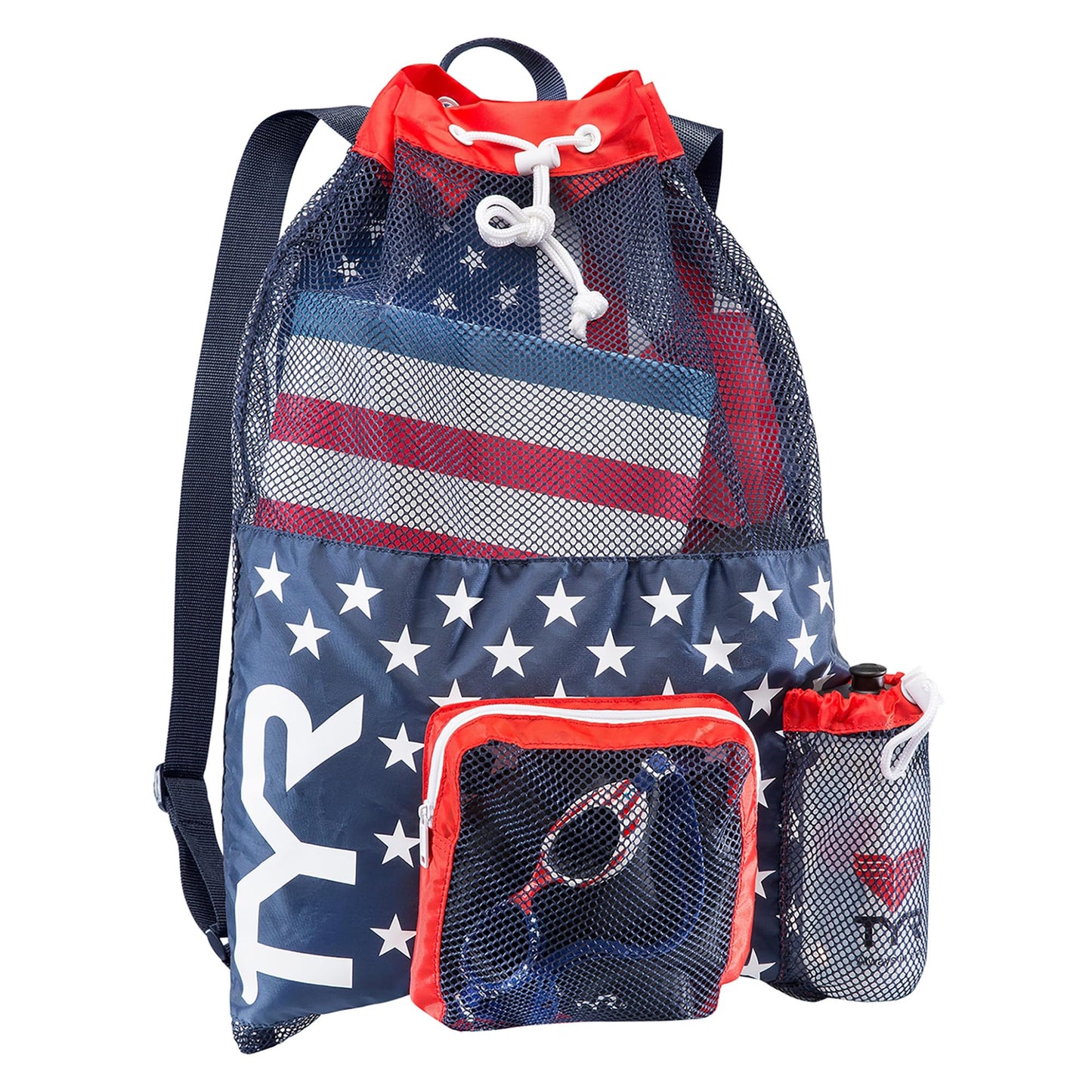 TYR Adult Mummy Mesh Backpack - Red/Navy