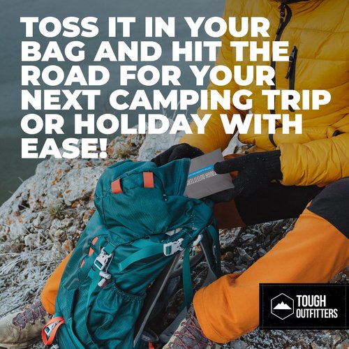 Tough Outdoors Sleeping Bag Liner - Adult Sleep Sack & Travel Sheets for Hotel - Travel Sleep Sack Backpacking & Camping - Sleeping Bag Liners - Hotel Bed Covering for Traveling