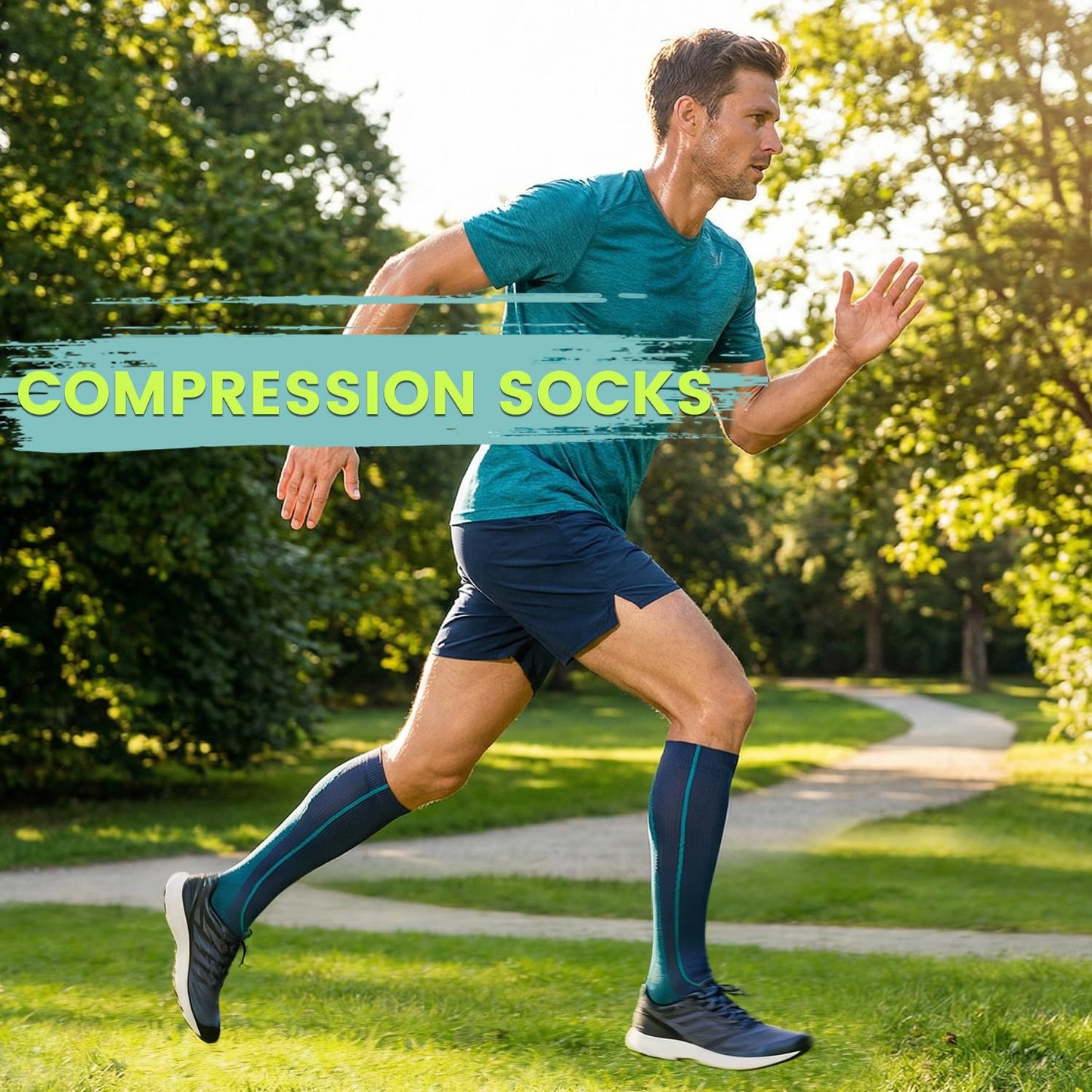 Iseasoo Copper Compression Socks 15-20 mmHg for Men & Women 8 Pairs – Circulation Support for Nurses, Travel, Running, Hiking, Soccer（S/M）