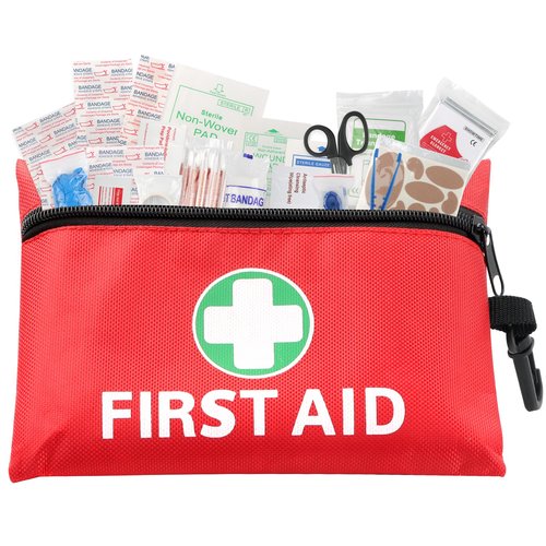 ABXMAS Mini First Aid Kit for Minor Cuts, Scrapes, Sprains, Burns, 194Pcs Portable Compact First Aid Kit for Home, Car, Travel, Camping and Outdoor Emergencies, Small Size Trauma Kits