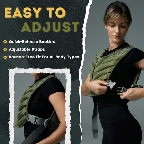 Sierra Weighted Vest for Workout – Enhance Strength Training & Endurance - 15LBS